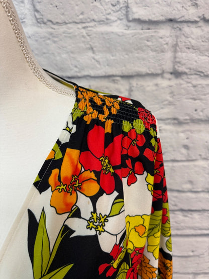 Attico S white/green LS floral wrap