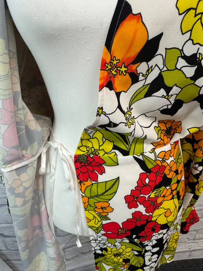 Attico S white/green LS floral wrap