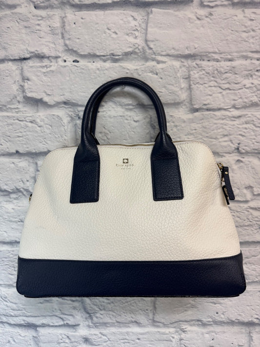 Kate Spade  White/Blue Top handle w/detachable long hndle
