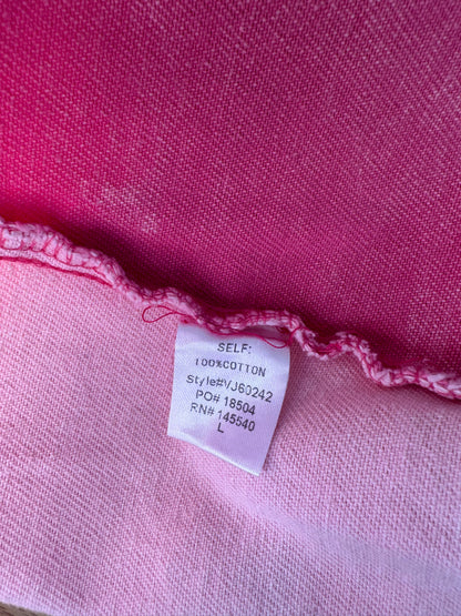 The Nines L Pink 2 tone denim jacket NWT