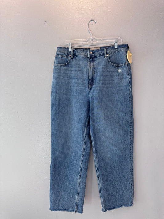 Everlane 14 Mid Wash wide leg straight leg cropped