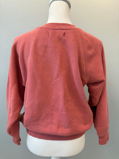 Free People S Pink Cardigan w/floral bttns