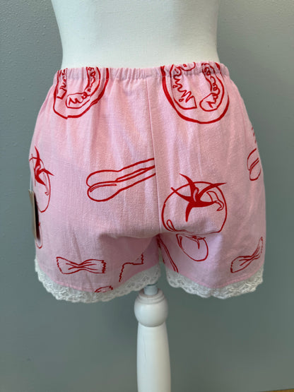 Bailey Rose XS Pink NWT Lace trim tomato print
