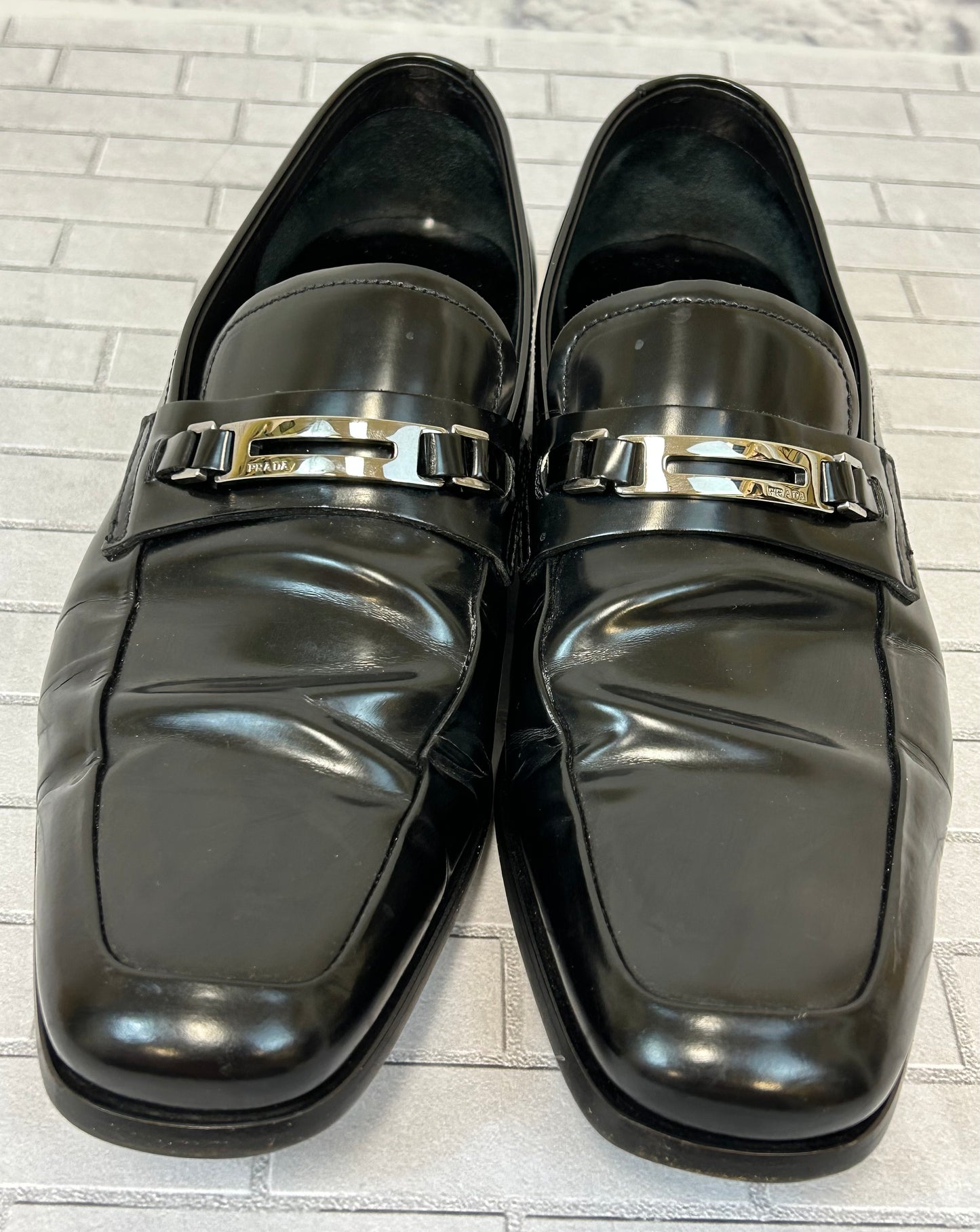 Prada Black Men's Leather Loafers