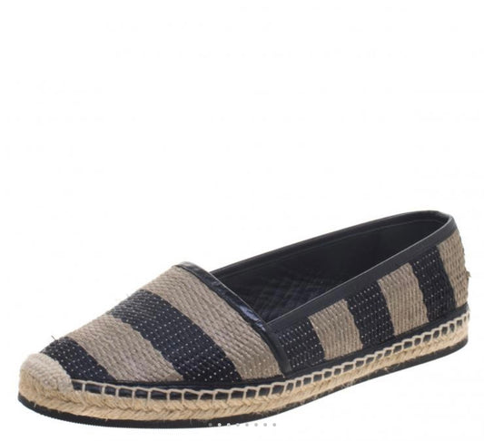 Burberry "Two Tone Striped Raffia Hodgeson Espadrilles"