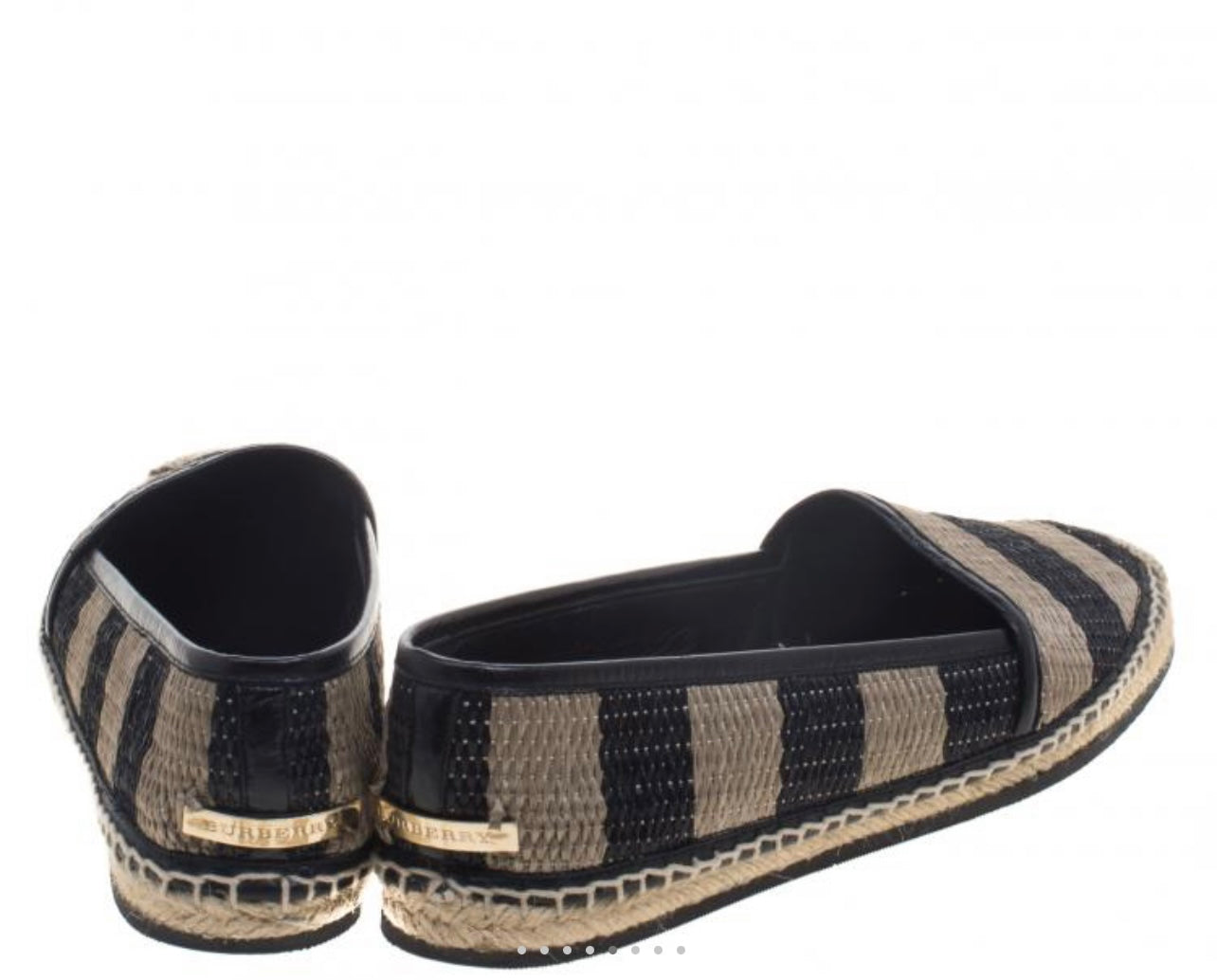 Burberry "Two Tone Striped Raffia Hodgeson Espadrilles"