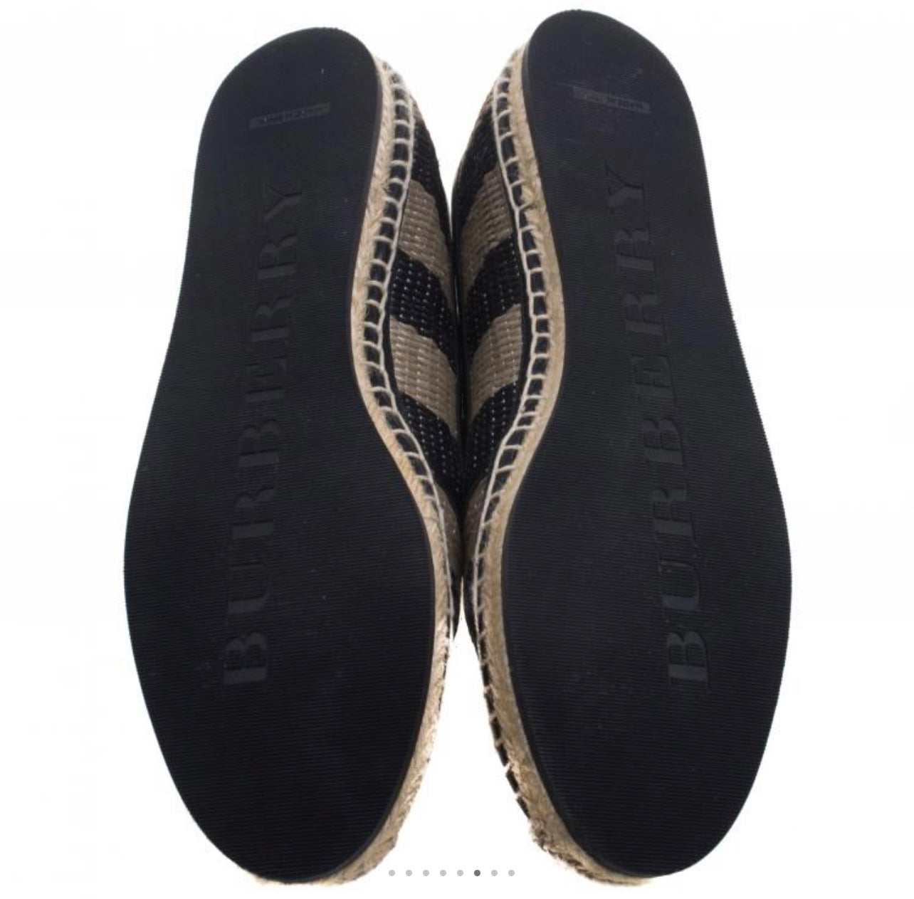 Burberry "Two Tone Striped Raffia Hodgeson Espadrilles"