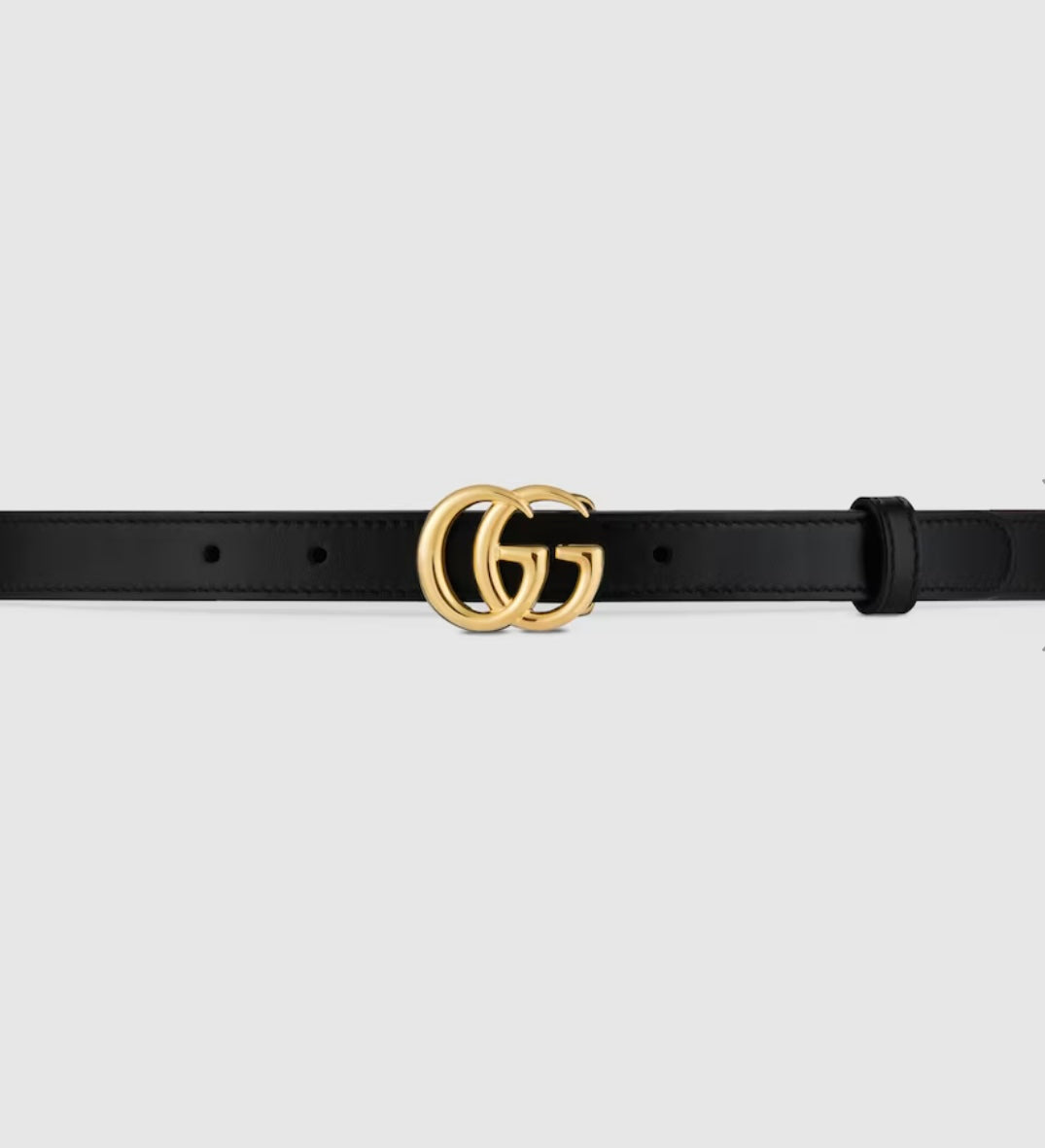 Gucci "GG Mini Marmont Thin Leather Belt"