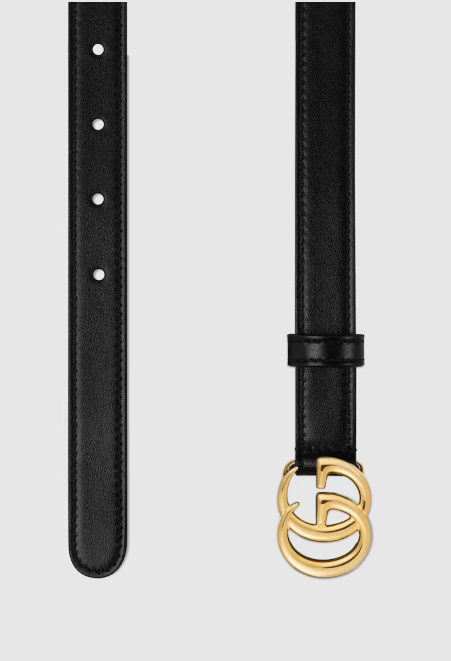 Gucci "GG Mini Marmont Thin Leather Belt"