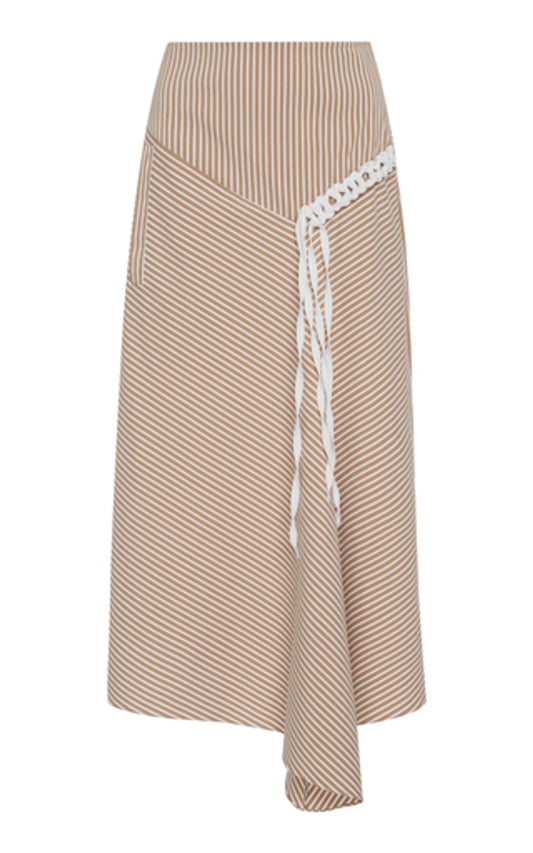 Tibi "Kaia Striped Lanyard" Skirt