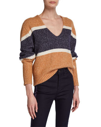 Veronica Beard "Emilia V-neck Pullover" Sweater
