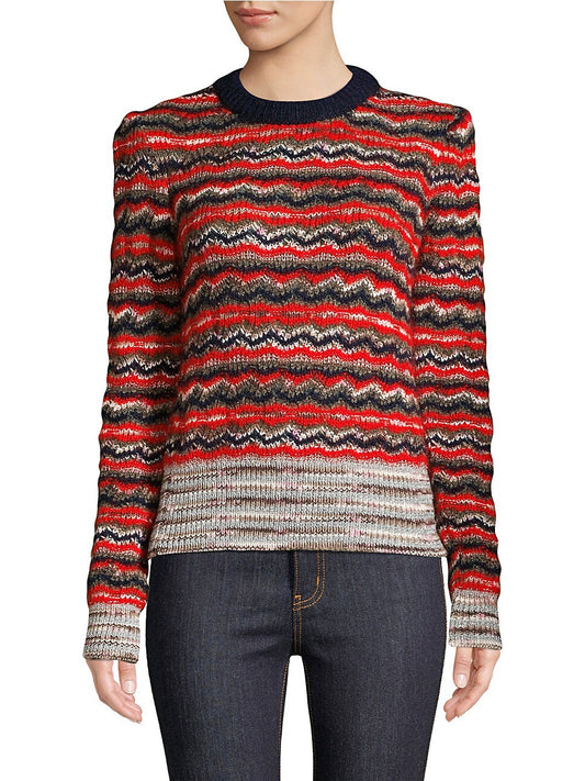 Tory Burch "Lurex Stripe" Sweater