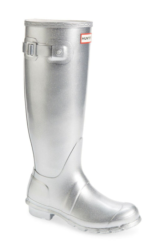 Hunter "Silver Glitter" Rain Boot