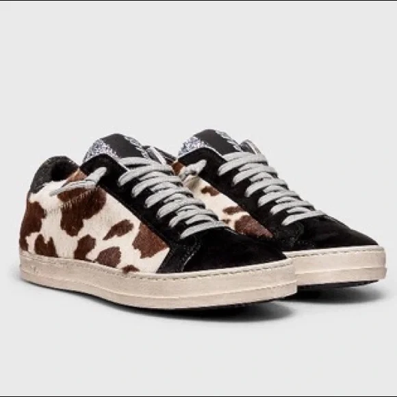 P448 sneaker 6 Cow print lace tennis shoe