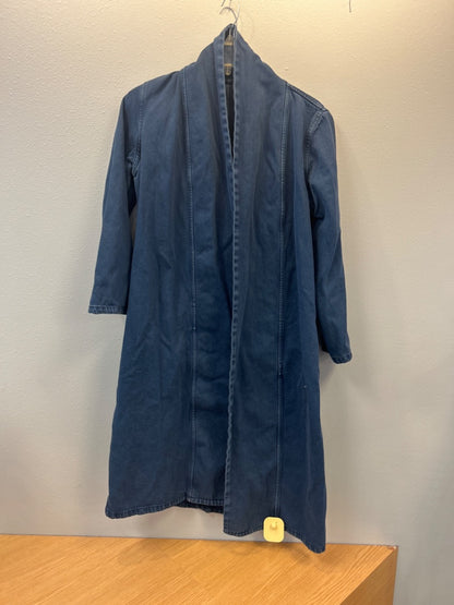 Waven L Blue Denim open frnt trench