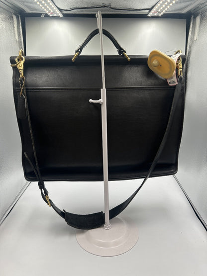 Coach  Black 90's Leather Briefcase