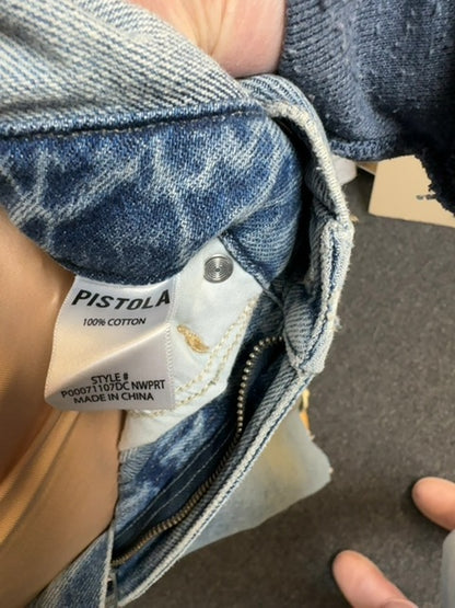 Pistola M Light Wash Denim LS button up MAXI DRESS