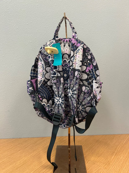 Vera Bradley  Purple /gray nylon floral mini backpack NWOT