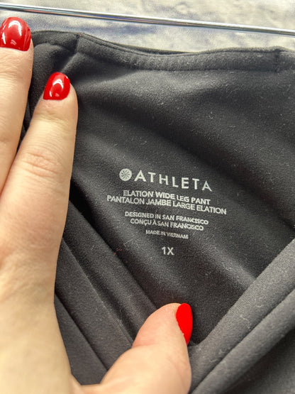 Athleta 1X Black Eltion Wide Leg