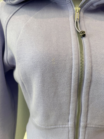 Lululemon S Purple Zip cropped hoodie AS IS (stained)