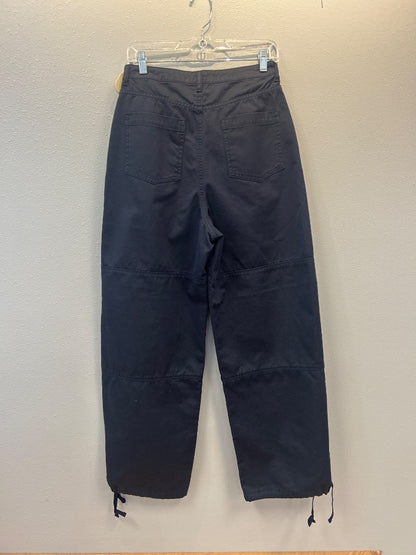 Moussy M Blue cotton khaki wide leg w/ tie hems
