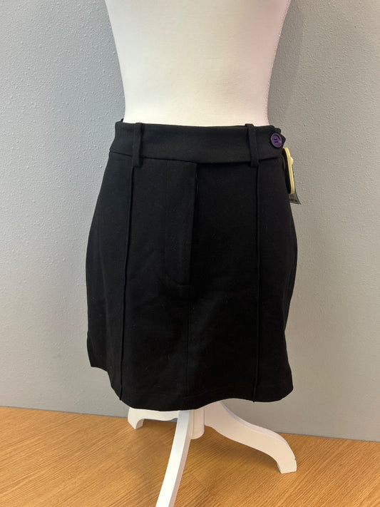 Anine Bing S Black mini skirt w/ side slits/seaming NWOT