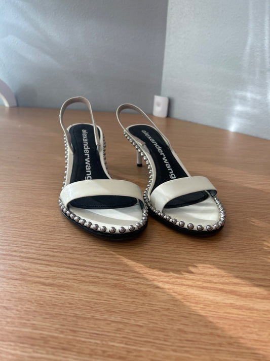 Alexander Wang 8.5 White slingback studded small heel