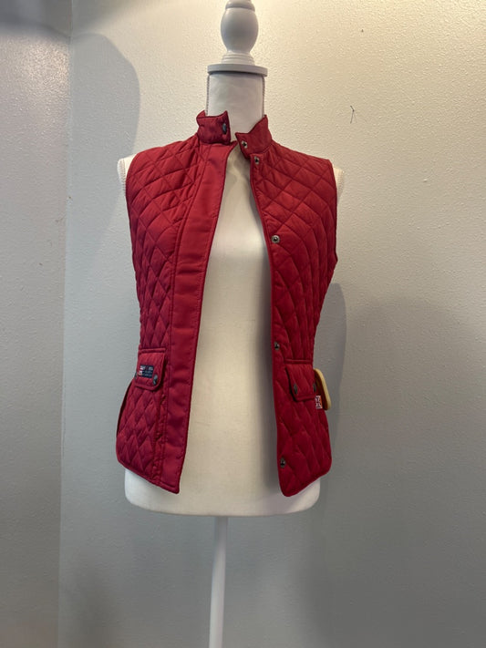 Quilted nylon button down vest