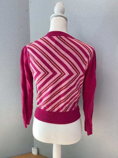 collectif M Pink LS stripes crop like
