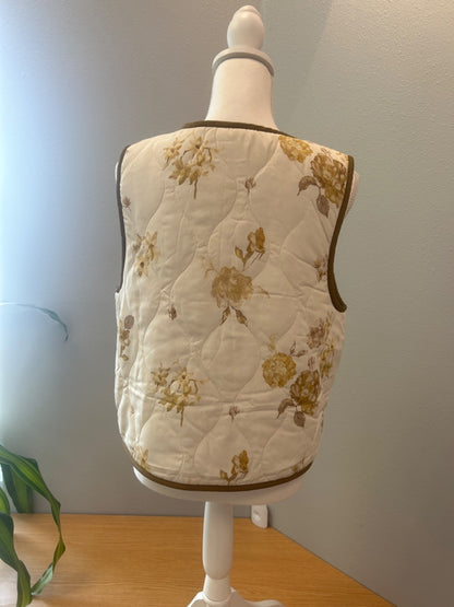 Woolrich x Target S Cream paisley/reversible plaid vneck vest