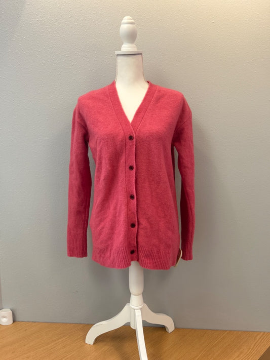 Athleta S Pink LS button up wool