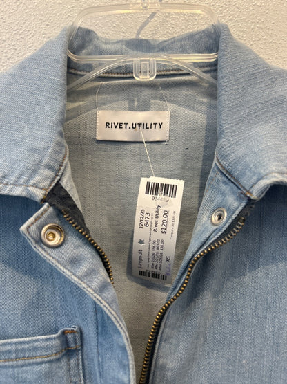 Rivet Utility XS Denim 'Rowdy Denim Jumpsuit' light wash full length zip SS
