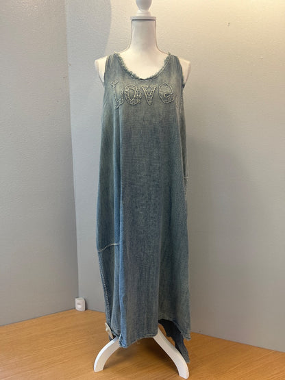 Magnolia Pearl os Blue Denim "Love" Slvless