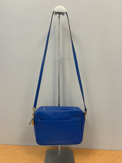 Clare V  Blue Mirabel Leather small x-body