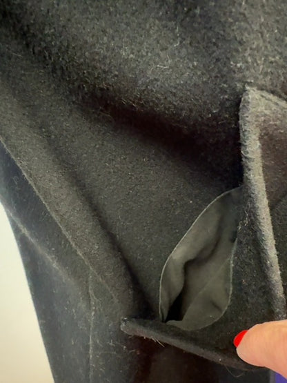 Mary Lou Ozbolt Storer S Black /red 100% wool jacket w/ fringe/embroidery