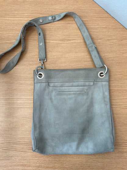 Hammitt  Gray rectangle crossbody w/ silver metalwork