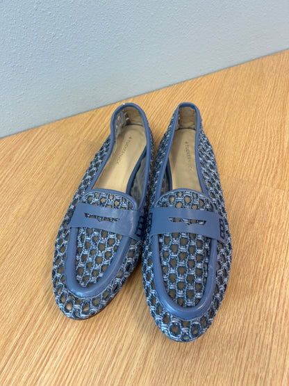 Tuckernuck 8.5 Blue Woven Leather Lafers