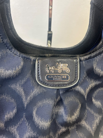 Coach  Blue 2 handle mulitple zip CC bag
