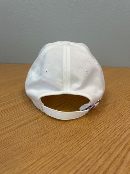 Lululemon L/XL White baseball cap w/ lemon/logo