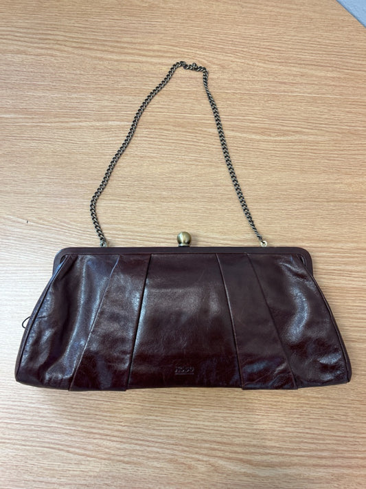 Hobo  Brown Large clutch w/ gold hardware/chain handle
