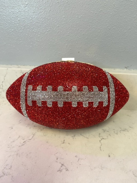 Red Rhinestone Convertible Clutch w/shoulder chain