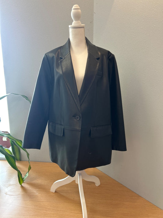 BCBGMaxazria XL Black Faux Leather