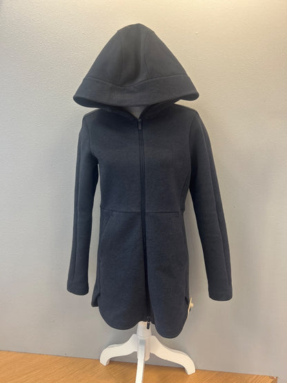 Lululemon 4/S Blue scuba hooded full zip tunic w/ pockets