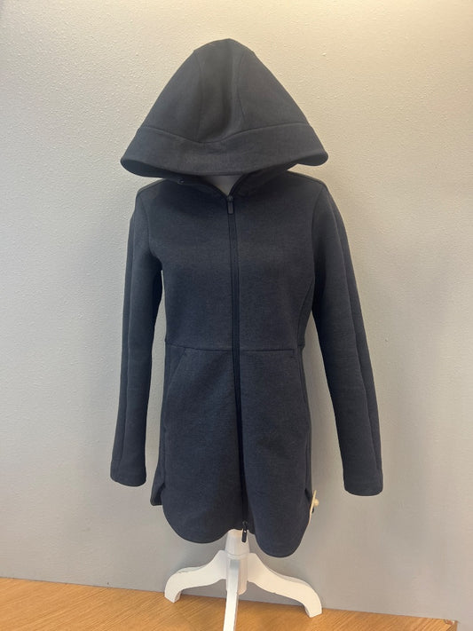Lululemon 4/S Blue scuba hooded full zip tunic w/ pockets