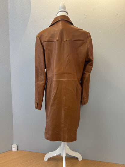 Harve Benard L Brown LEATHER Trench