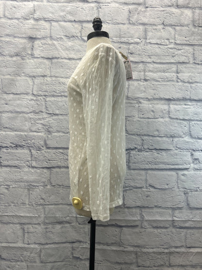 comfy U.S.A. M  Sheer polka dot LS Ucut