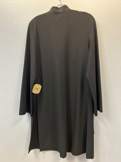 Cop. Copine S Black Long button up collarless tunic LONG