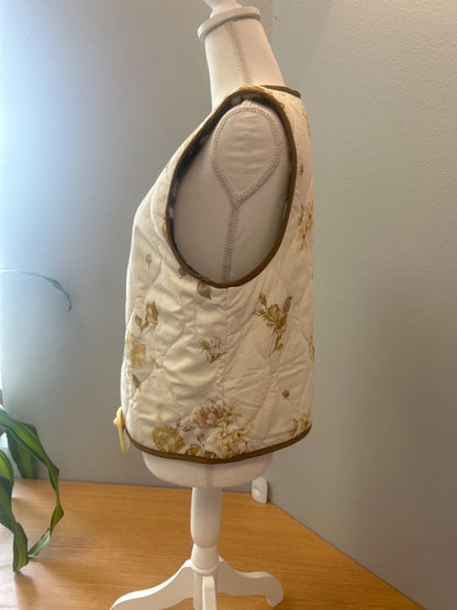 Woolrich x Target S Cream paisley/reversible plaid vneck vest