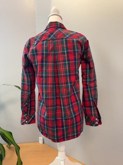 Vinyard Vines S Blue/Green/Red Plaid Bttnup