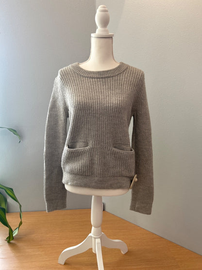 AYR M Grey Merino blend Ribbed crewneck